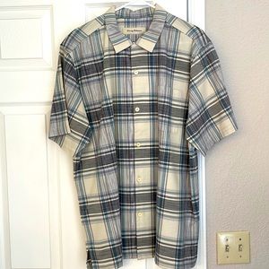 NWOT Tommy Bahama Plaid Camp Shirt Size Large